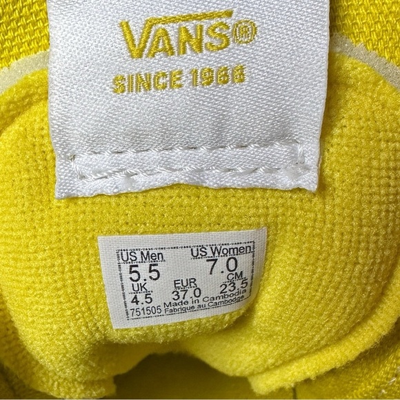 Vans Floral Yellow and Orange Sneakers UNISEX MEN 5.5  WOMEN 7 - Picture 9 of 9